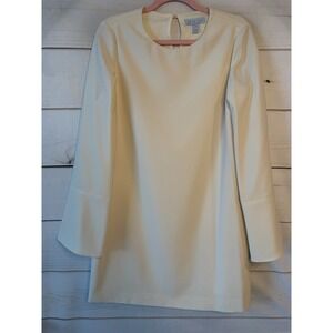 Dylan Gray Cream Ivory Long Sleeve Shift Dress Flared Cuffs DGBLSA07 Size 6